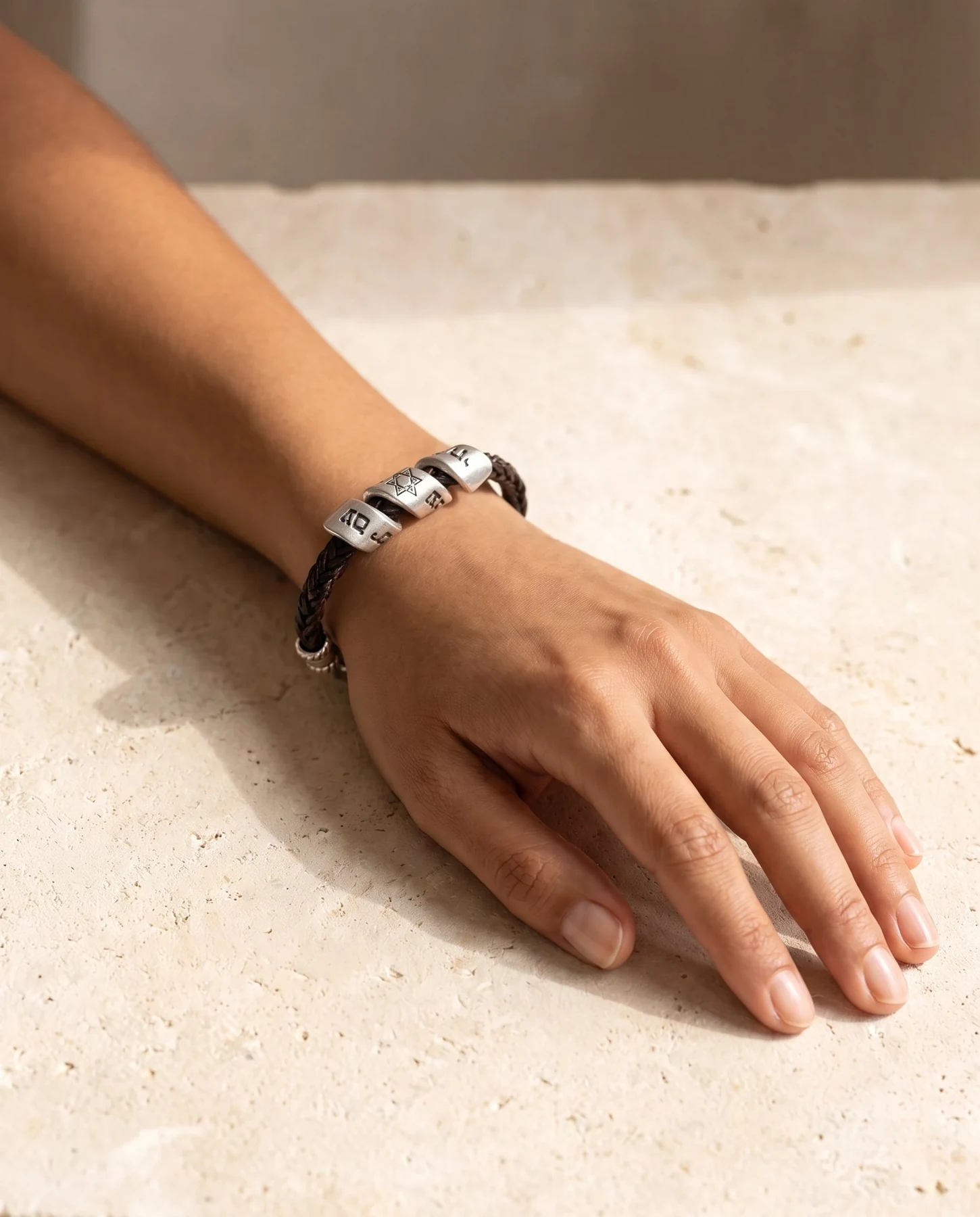 Am Israel Chai bracelet full view
