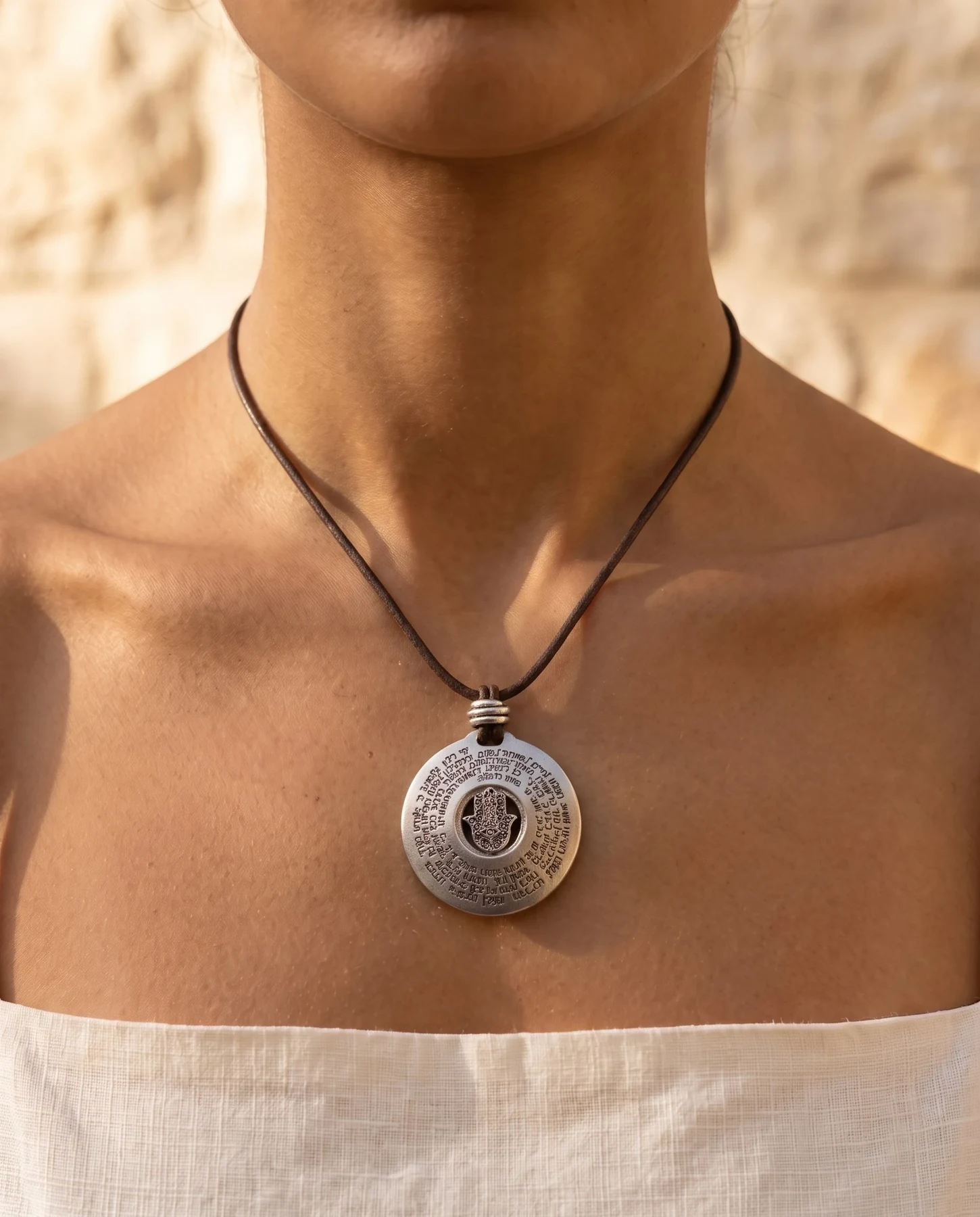 Hamsa Traveler's Prayer talisman dark