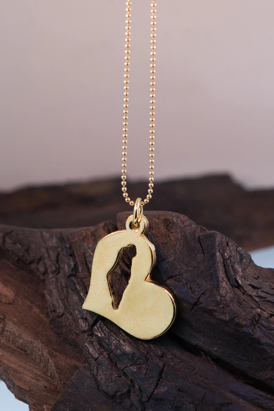Hole in my heart map necklace