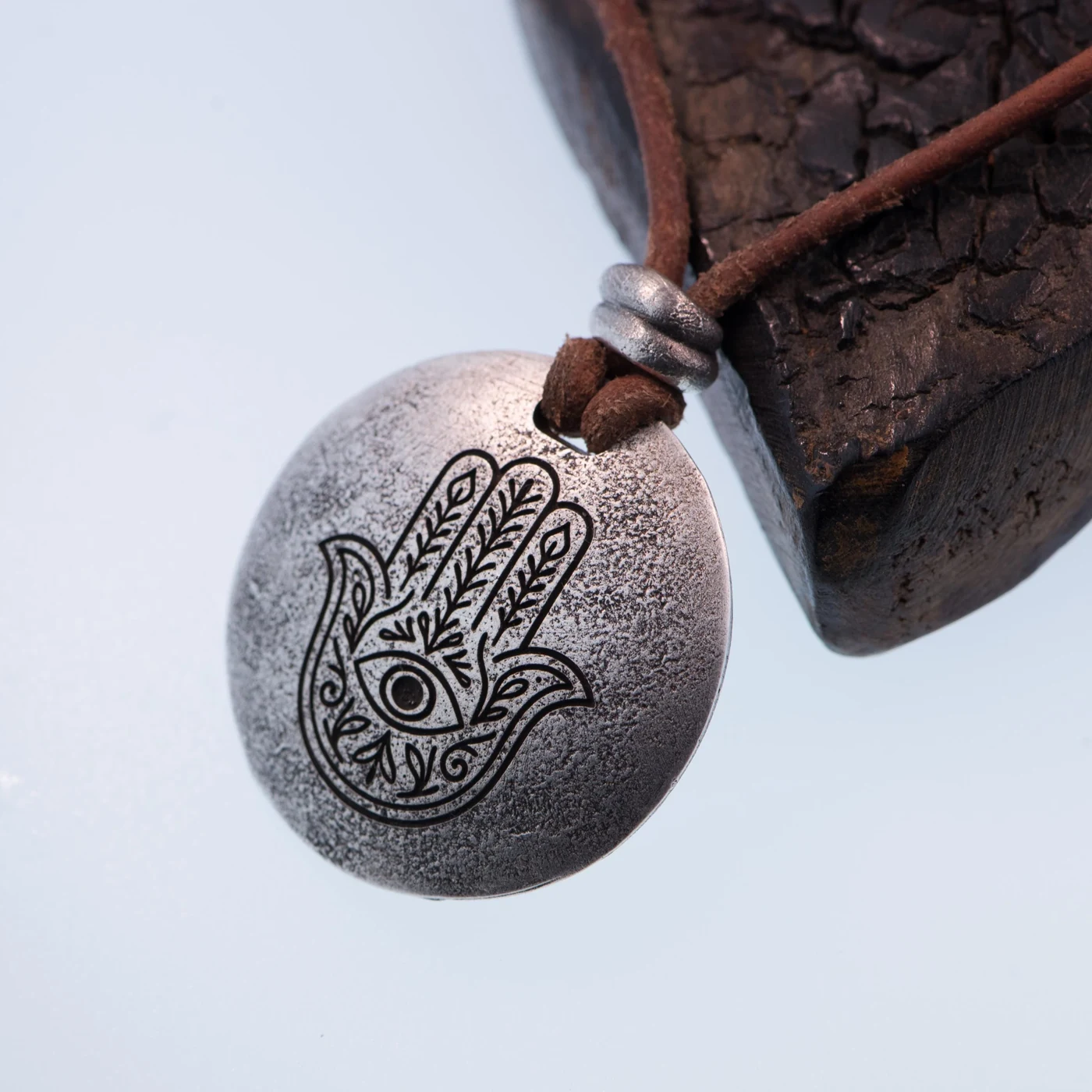 Bohemian Hamsa dome pendant