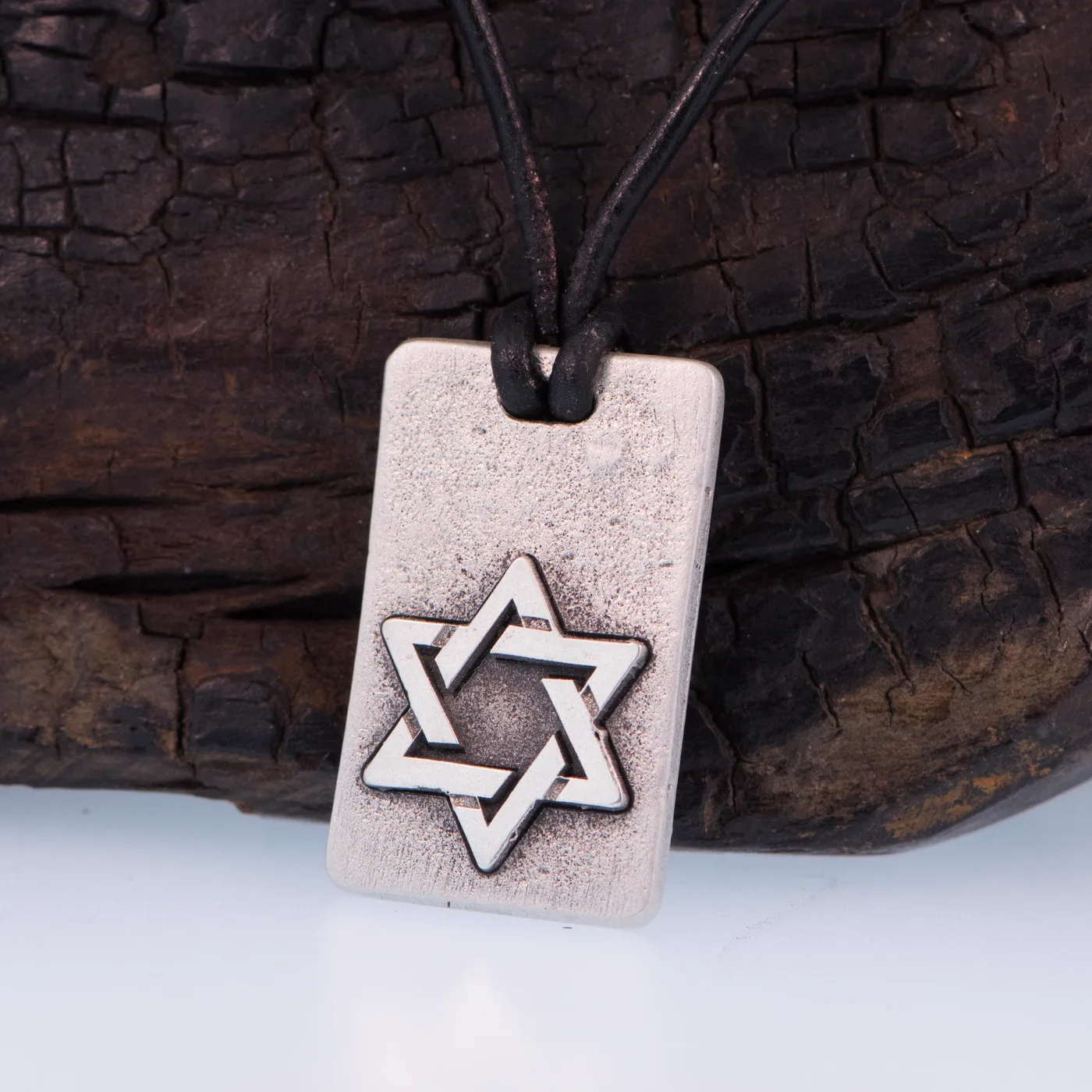 Masculine Star of David dog tag