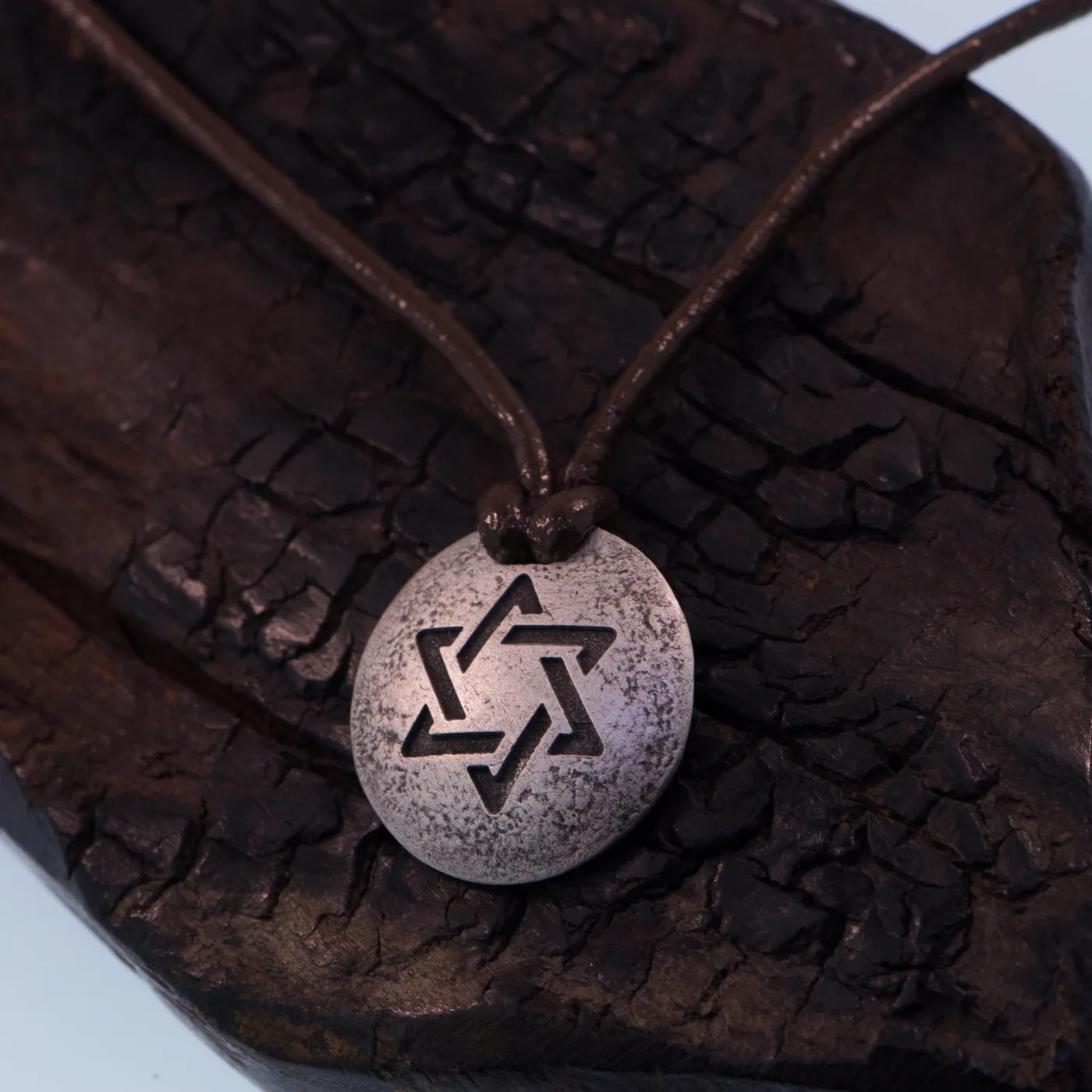 Domed Star of David pendant in sterling silver