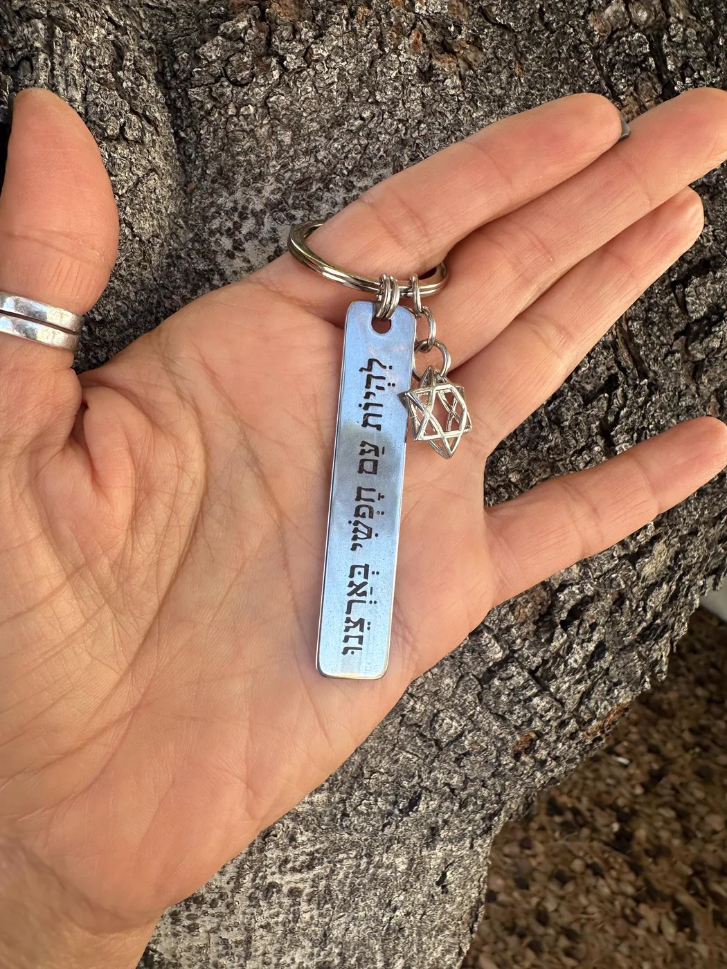 Hatikvah keychain held