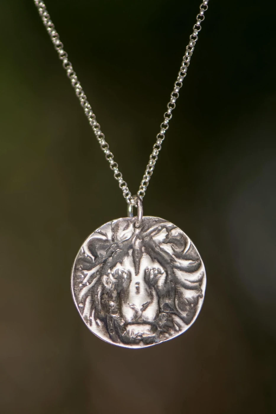 Lion of Judah sterling silver pendant